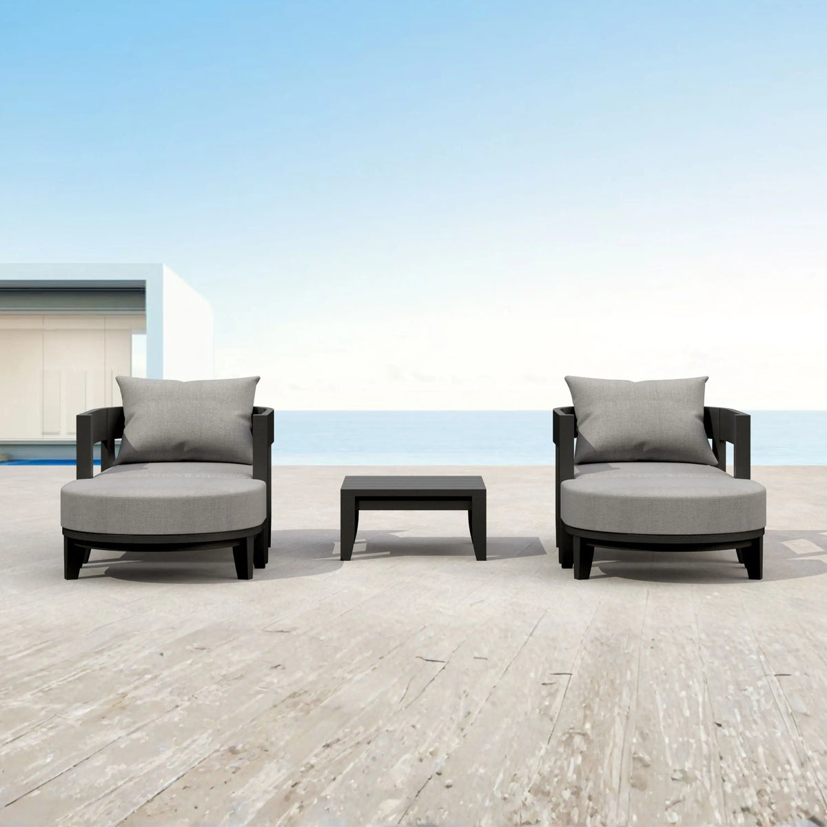 SET-172-AL 5-PC CORONADO ALUMINUM DEEP SEATING SET