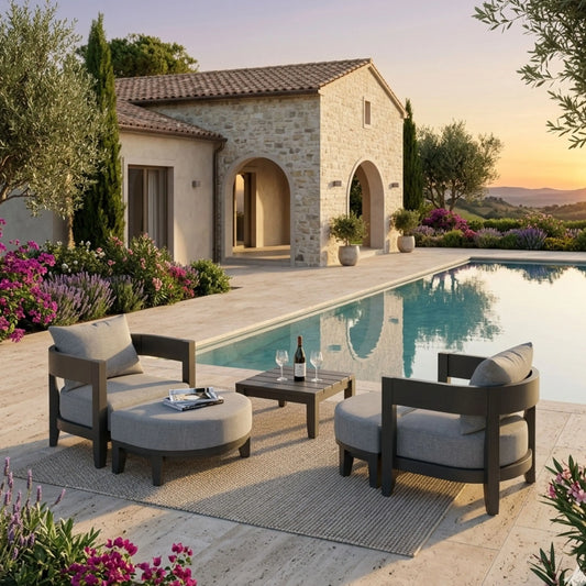 SET-172-AL 5-PC CORONADO ALUMINUM DEEP SEATING SET