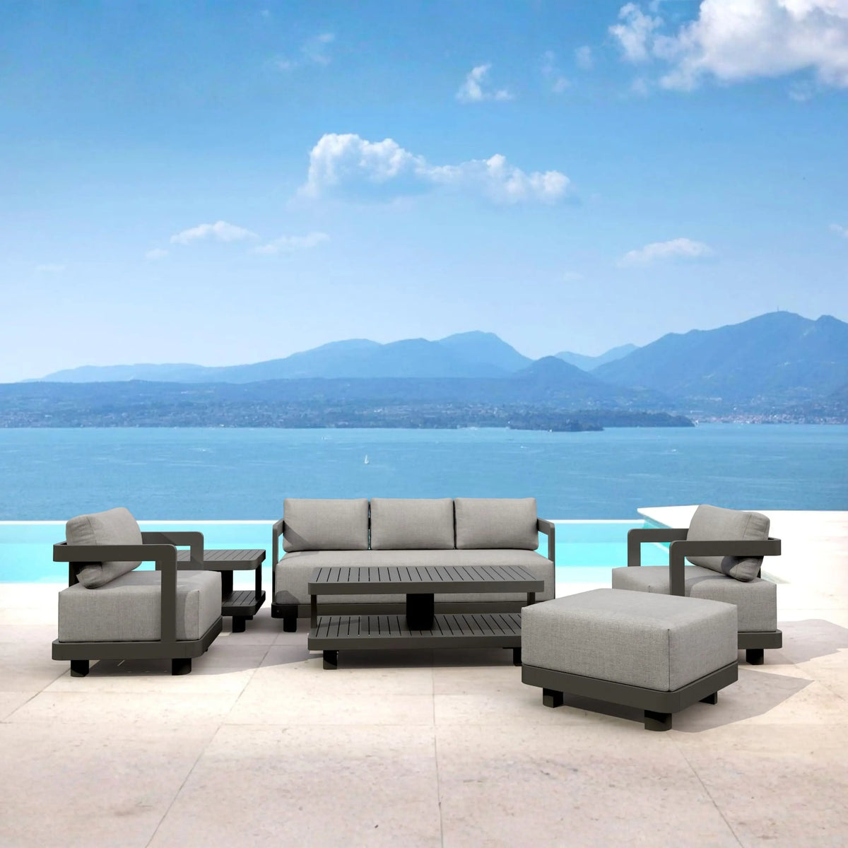SET-901-AL 6-PC GRANADA ALUMINUM DEEP SEATING