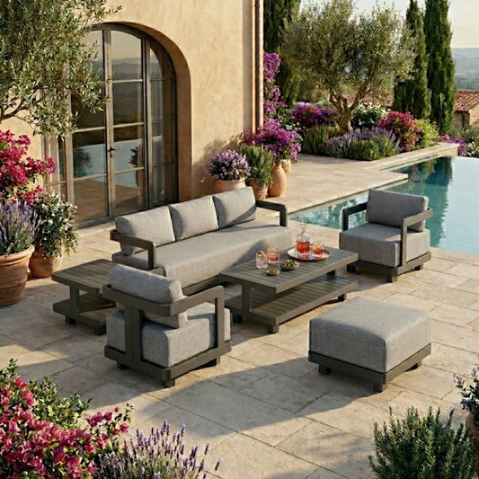 SET-901-AL 6-PC GRANADA ALUMINUM DEEP SEATING