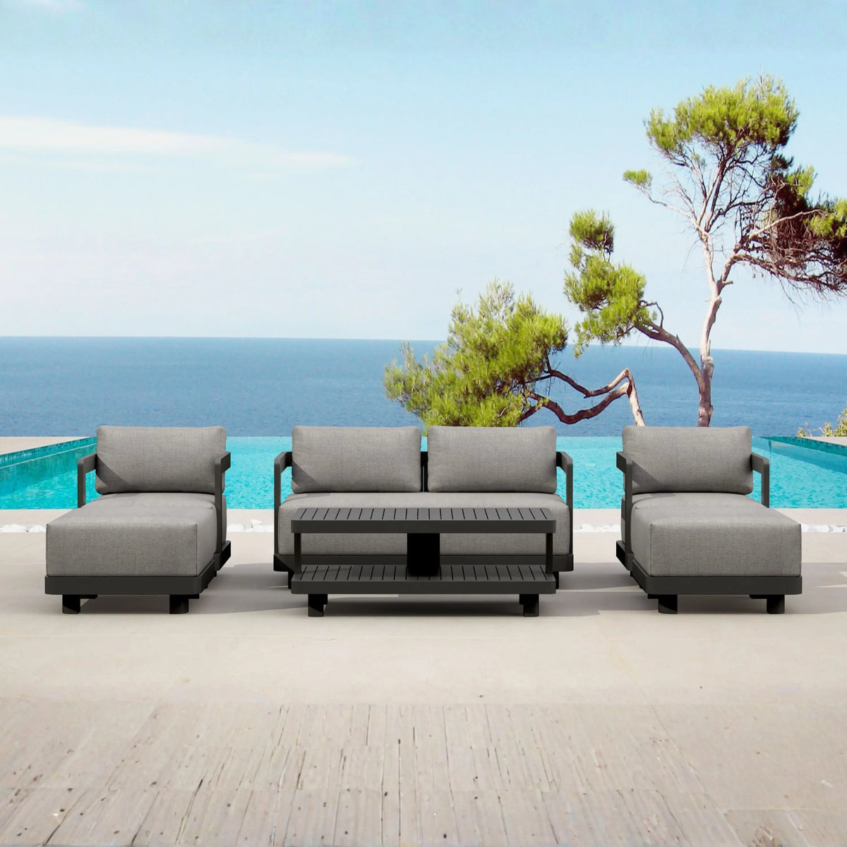 SET-902-AL 6-PC GRANADA ALUMINUM DEEP SEATING