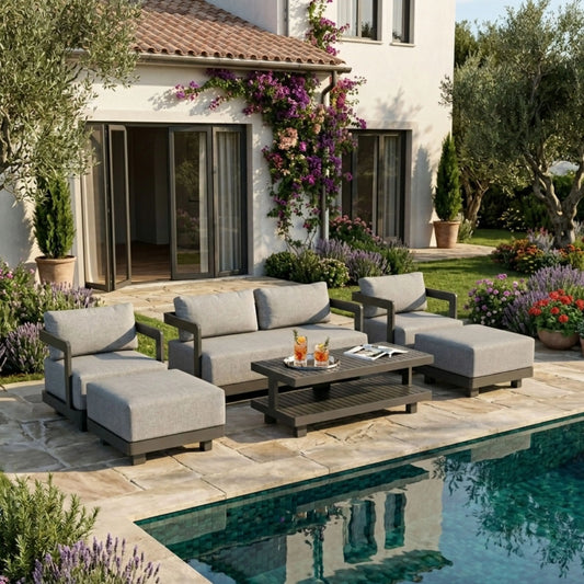 SET-902-AL 6-PC GRANADA ALUMINUM DEEP SEATING
