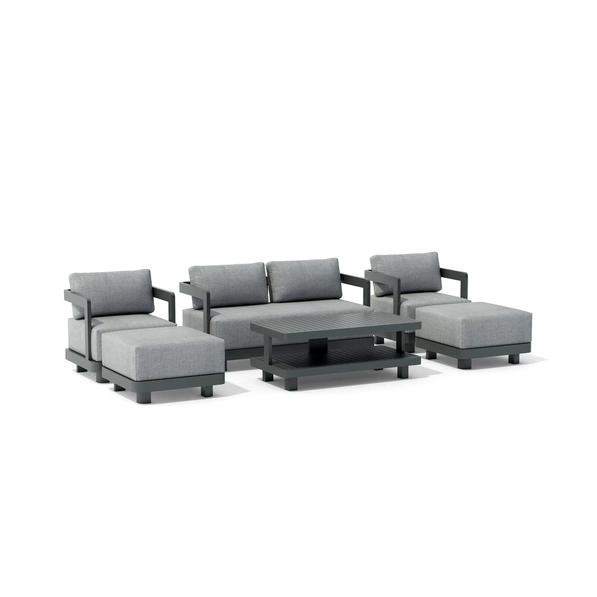 SET-902-AL 6-PC GRANADA ALUMINUM DEEP SEATING