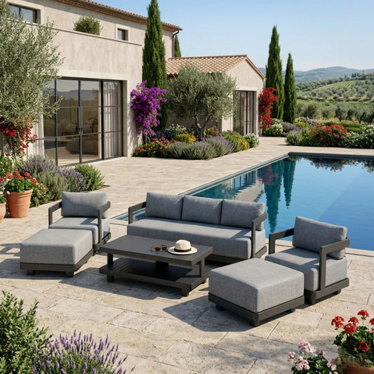 SET-903-AL 6-PC GRANADA ALUMINUM DEEP SEATING