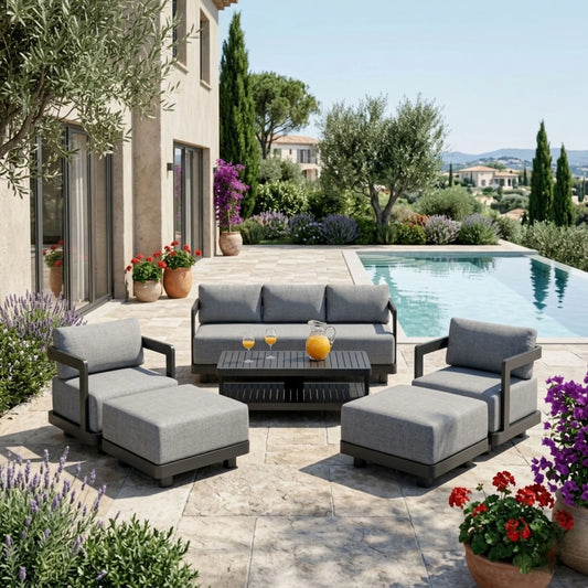 SET-903-AL 6-PC GRANADA ALUMINUM DEEP SEATING