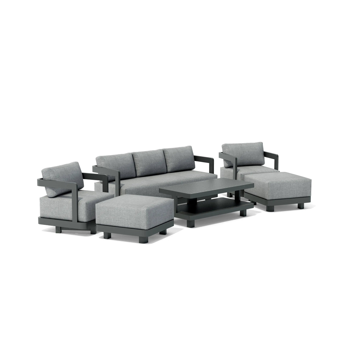 SET-903-AL 6-PC GRANADA ALUMINUM DEEP SEATING