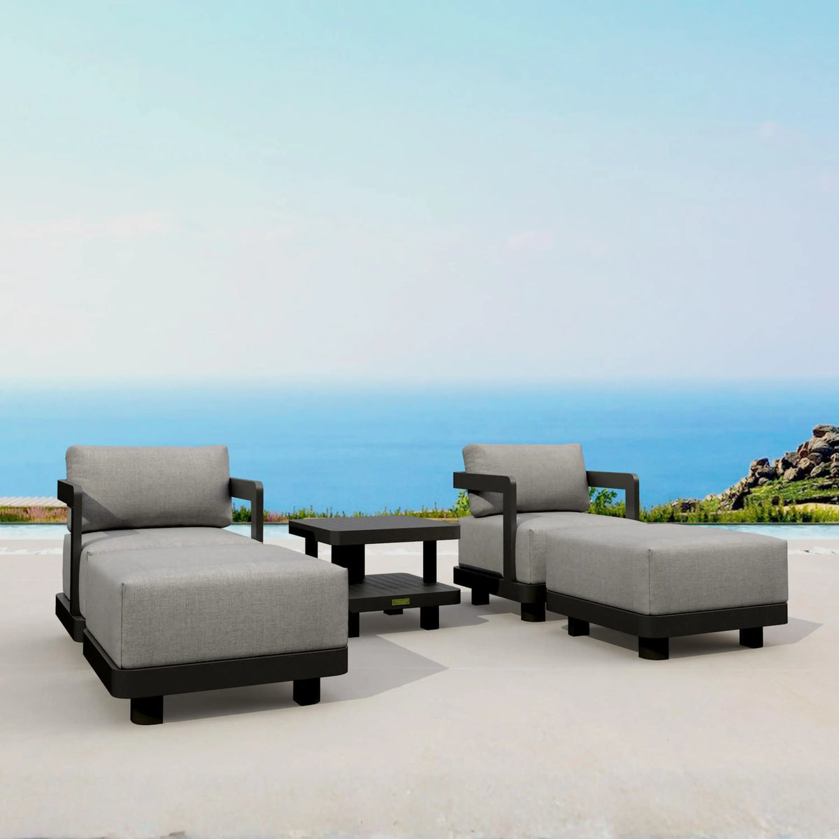SET-905-AL 5-PC GRANADA ALUMINUM DEEP SEATING
