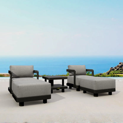 SET-905-AL 5-PC GRANADA ALUMINUM DEEP SEATING