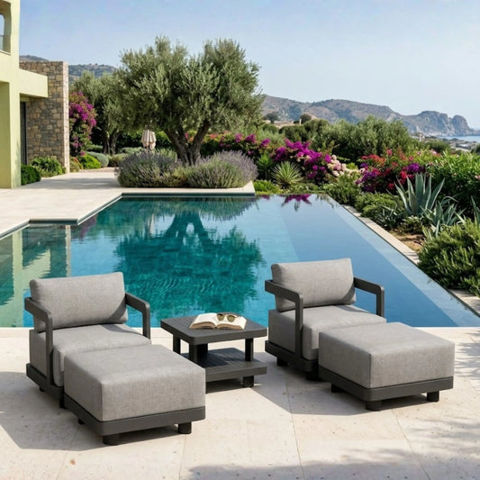 SET-905-AL 5-PC GRANADA ALUMINUM DEEP SEATING