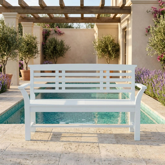 SAKURA 2-SEATER BENCH IN WHITE