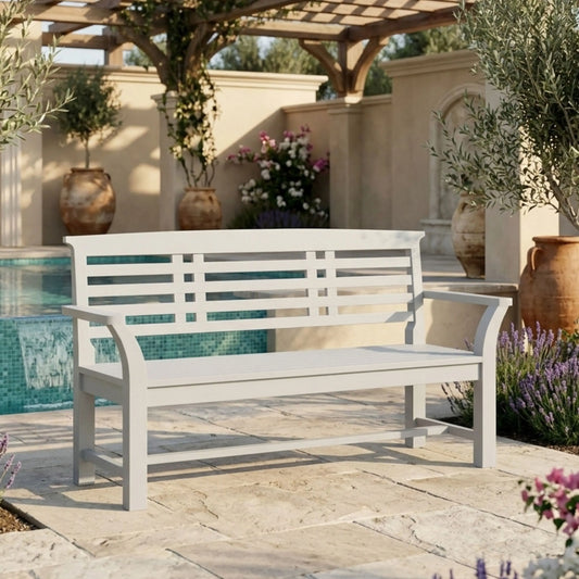 SAKURA 2-SEATER BENCH IN WHITE