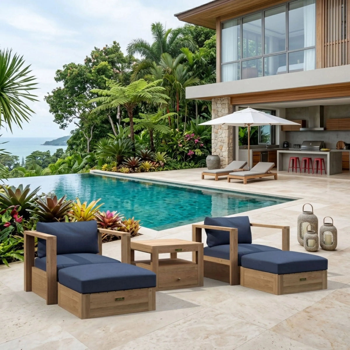SET-154 COPACABANA MODULAR DEEP SEATING SET