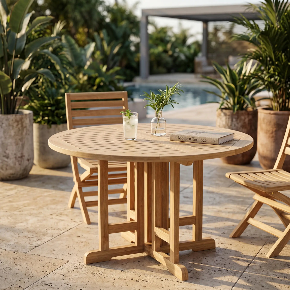 BUTTERFLY 47″ ROUND FOLDING TABLE