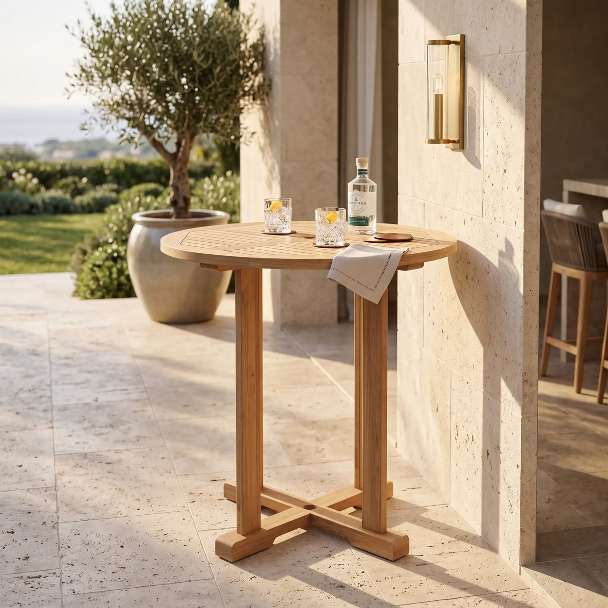 BAHAMA 39″ ROUND BAR TABLE