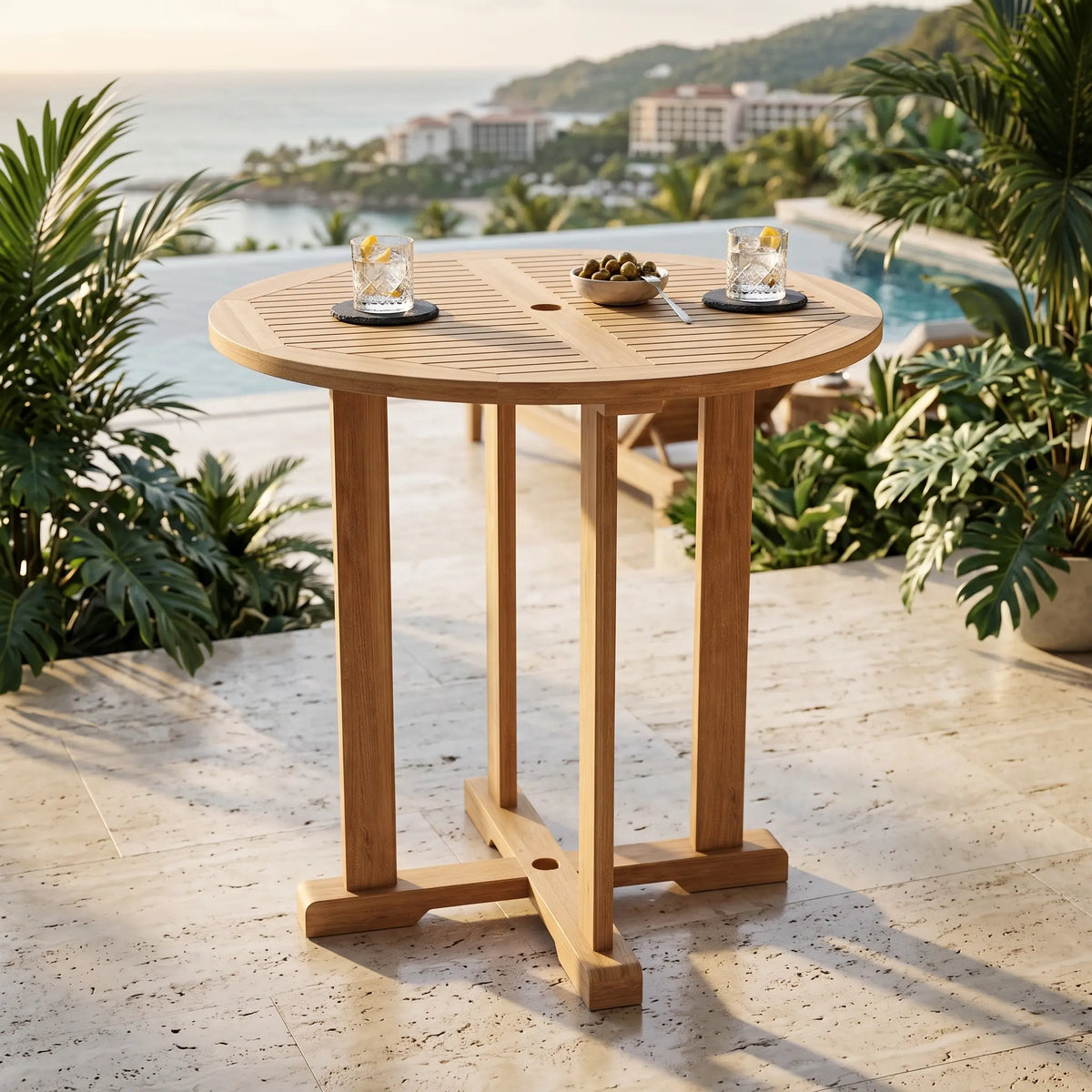 BAHAMA 39″ ROUND BAR TABLE