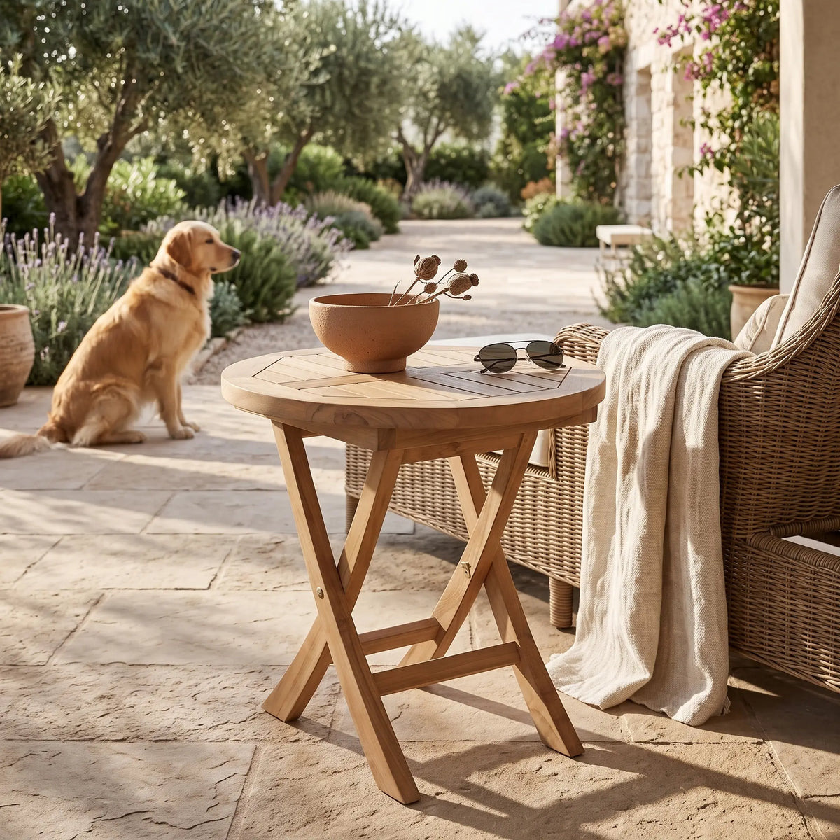 MONTAGE 20″ ROUND SIDE FOLDING TABLE
