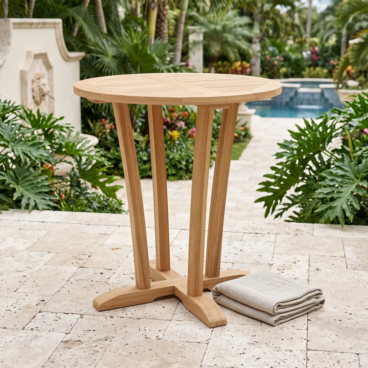 DESCANSO 35″ ROUND BAR TABLE
