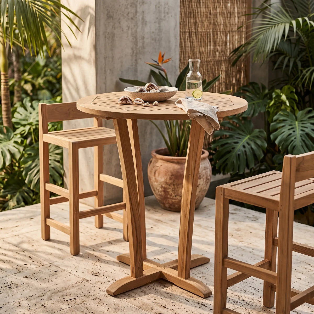 DESCANSO 35″ ROUND BAR TABLE