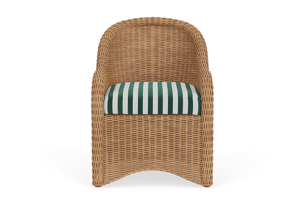 Lloyd Flanders Tobago Dining Armchair — Hyacinth / Safari White Stripe — manufacturer configuration [67823109701726]