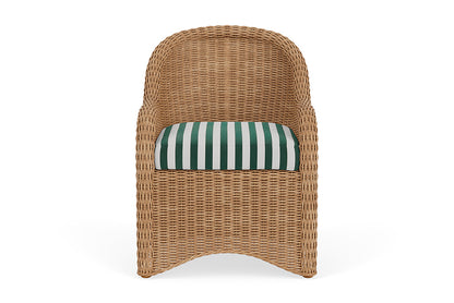 Lloyd Flanders Tobago Dining Armchair — Hyacinth / Safari White Stripe — manufacturer configuration [67823109701726]