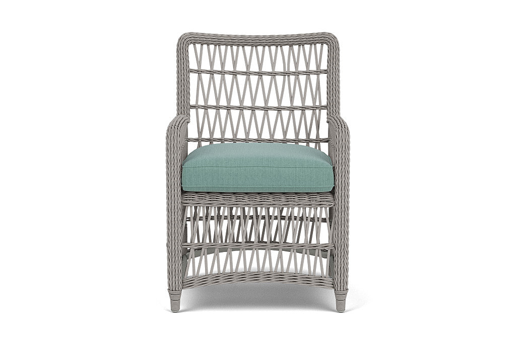 Lloyd Flanders Mackinac Dining Armchair — Putty / Loveboat Mint — manufacturer configuration [67823097446494]