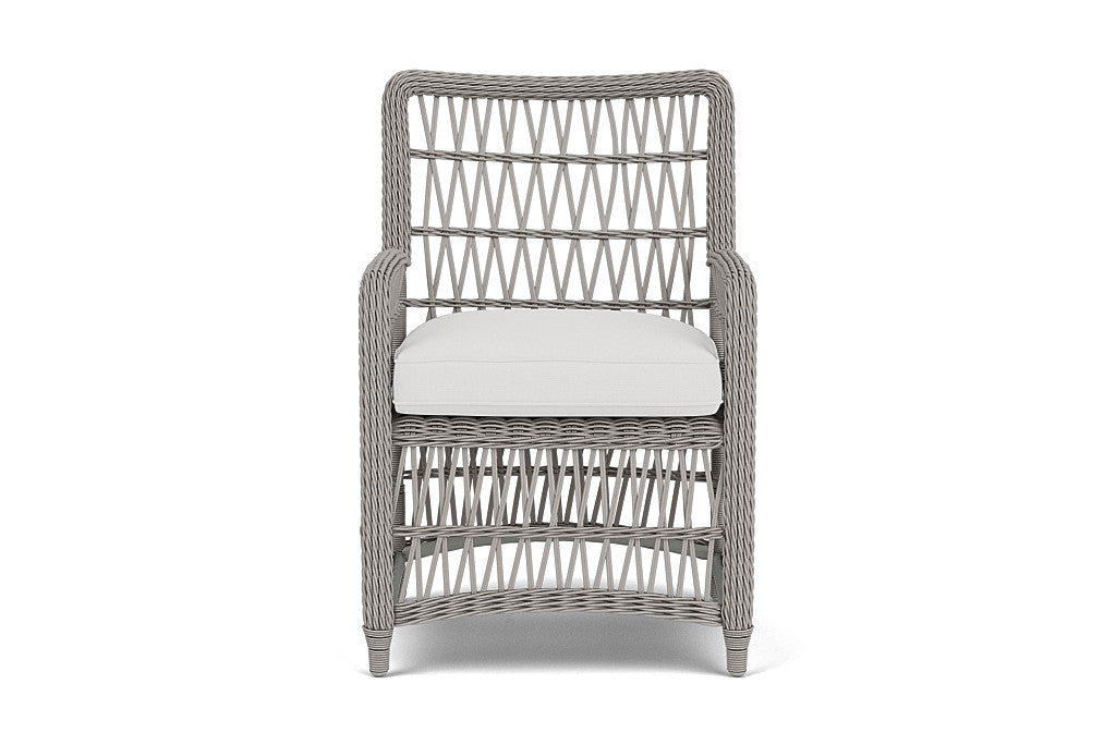 Lloyd Flanders Mackinac Dining Armchair — Putty / Canvas Natural — manufacturer configuration [67823097380958]