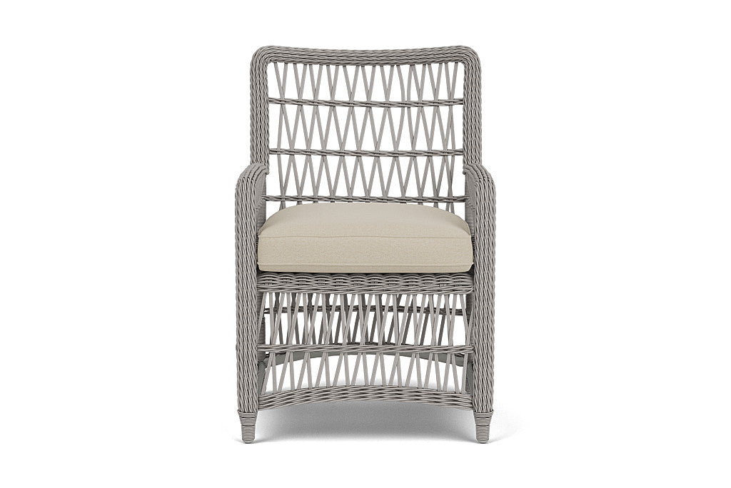 Lloyd Flanders Mackinac Dining Armchair — Putty / Rumba Straw — manufacturer configuration [67823097610334]
