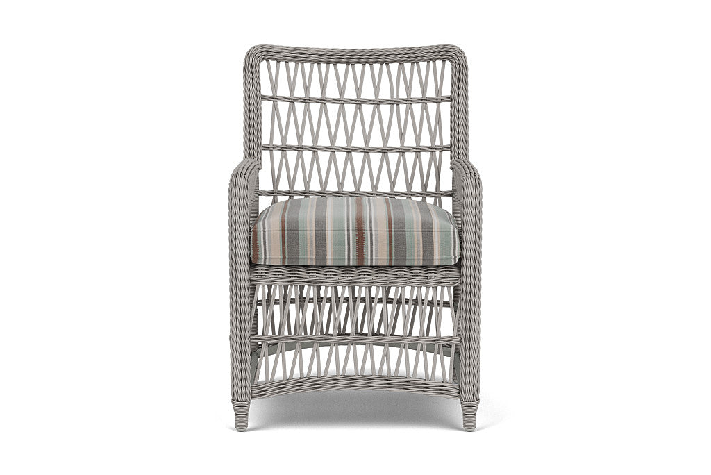 Lloyd Flanders Mackinac Dining Armchair — Putty / Lima Heron — manufacturer configuration [67823097970782]