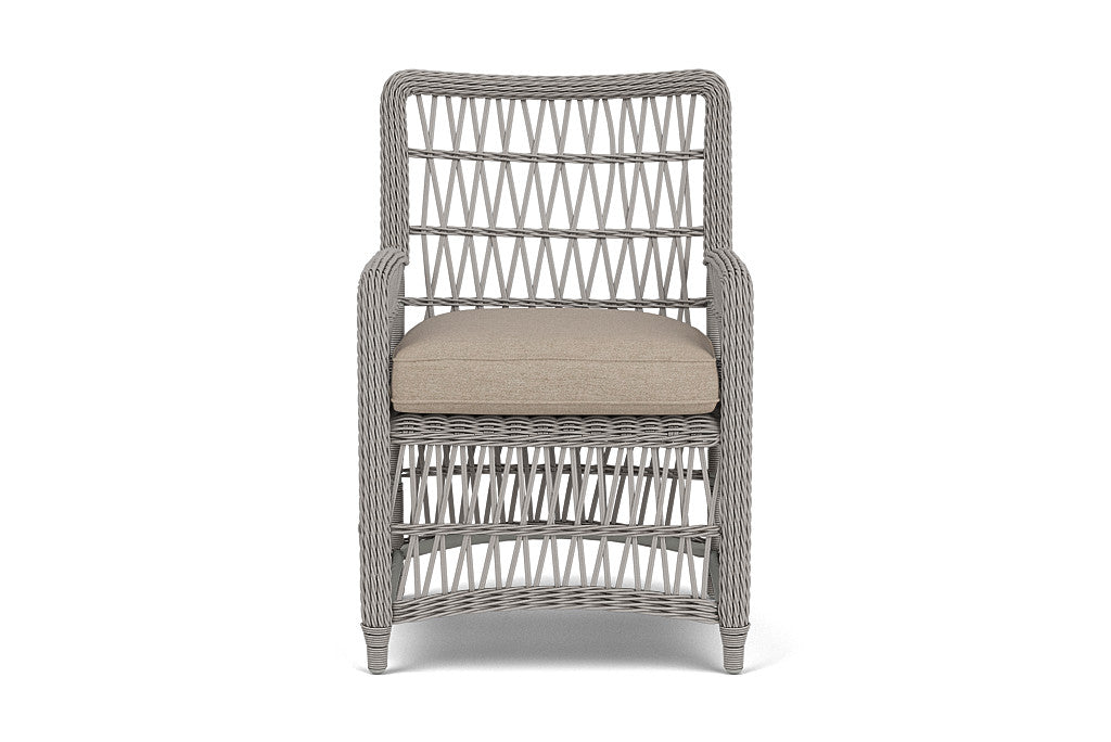Lloyd Flanders Mackinac Dining Armchair — Putty / Demo Oatmeal — manufacturer configuration [67823097479262]