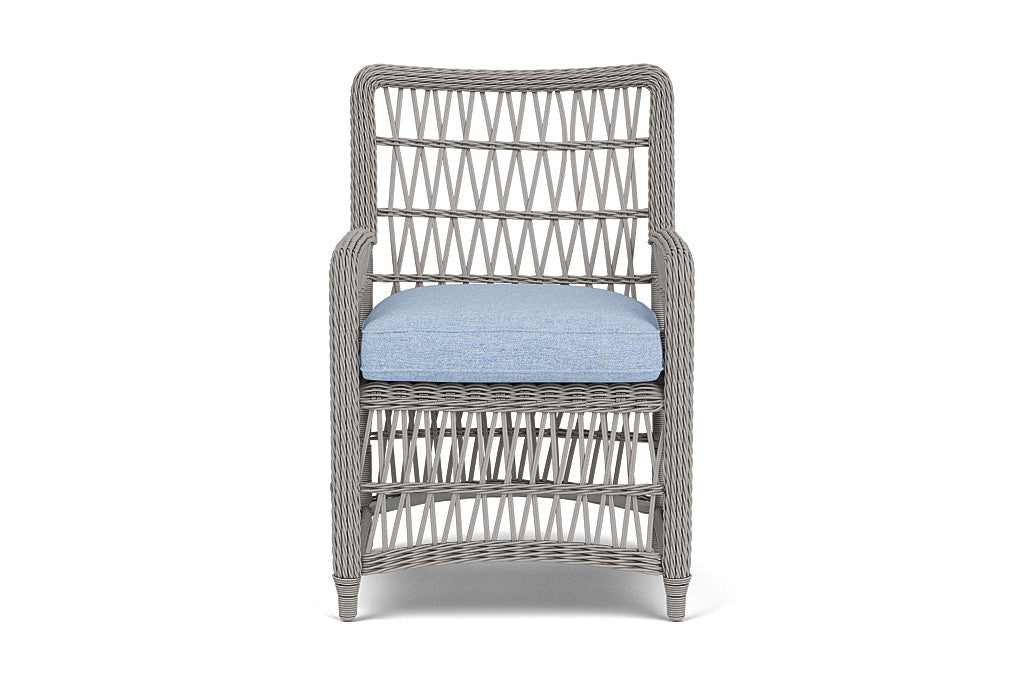 Lloyd Flanders Mackinac Dining Armchair — Putty / Demo Skyway — manufacturer configuration [67823097413726]