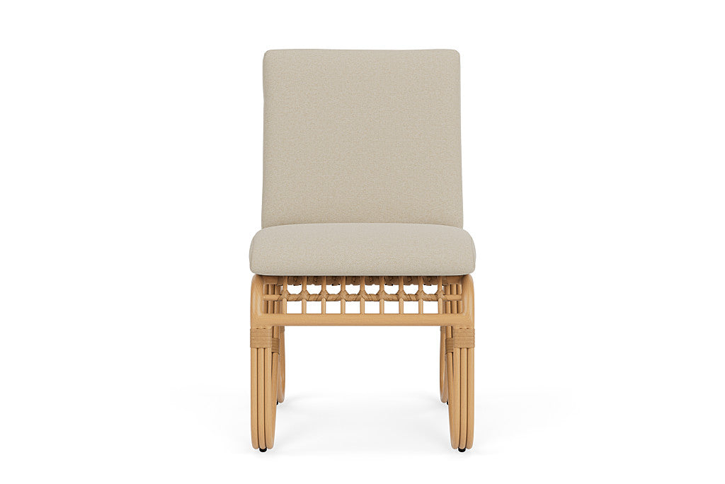 Lloyd Flanders Riviera Armless Dining Chair — Camel / Rumba Straw — manufacturer configuration [67823156428894]