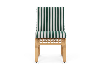 Lloyd Flanders Riviera Armless Dining Chair — Camel / Safari White Stripe — manufacturer configuration [67823156592734]
