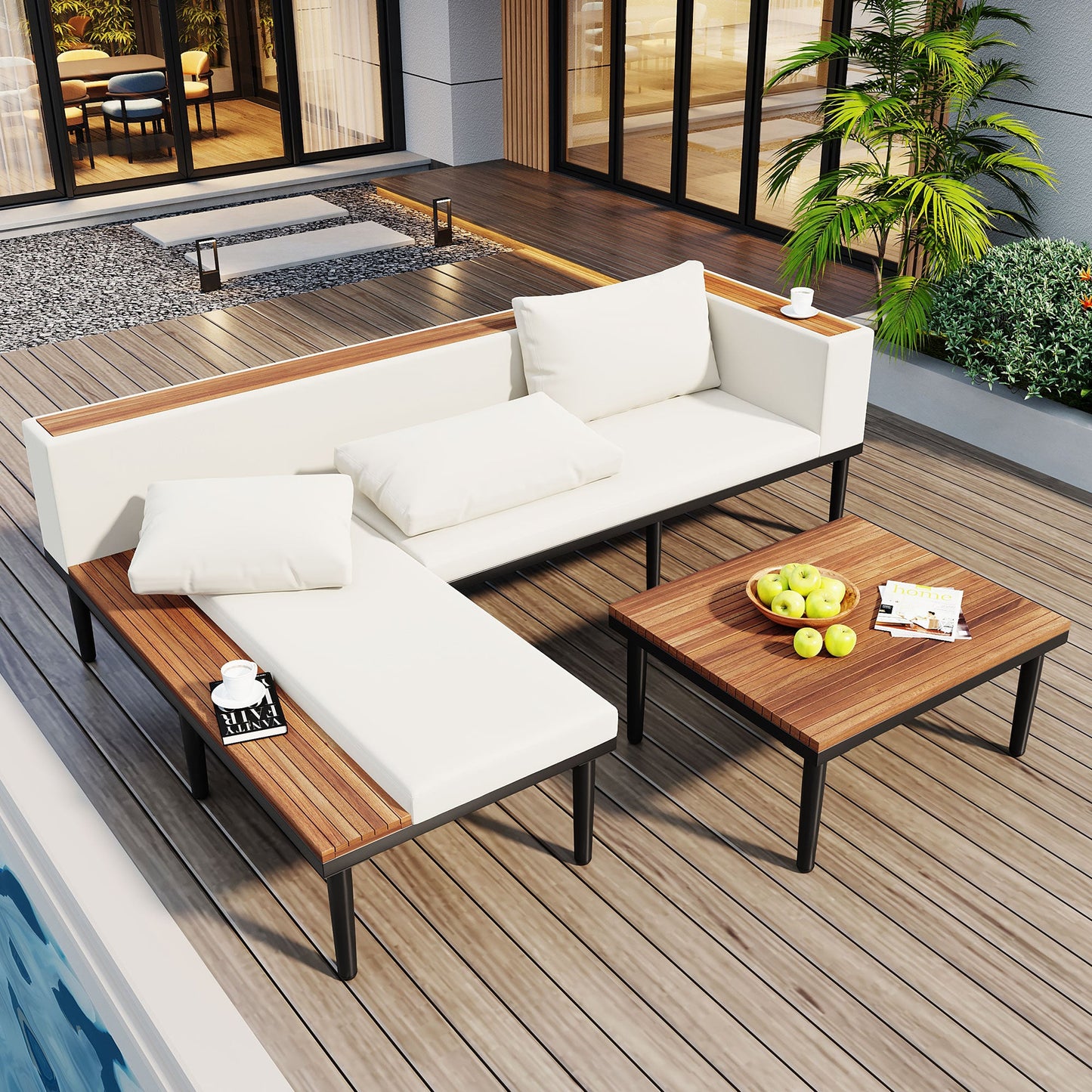 Luxury Patio Furniture Set with Removable Cushions