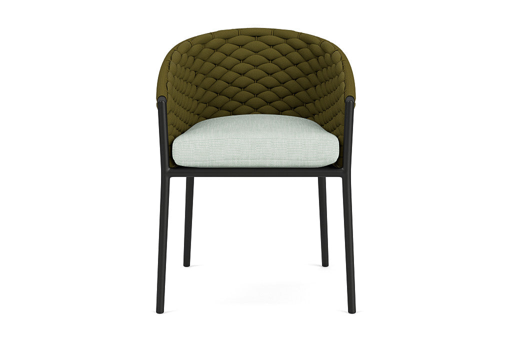 Lloyd Flanders Escape Dining Armchair — Matte Charcoal / Shoshone Mist — manufacturer configuration [67823139684446]