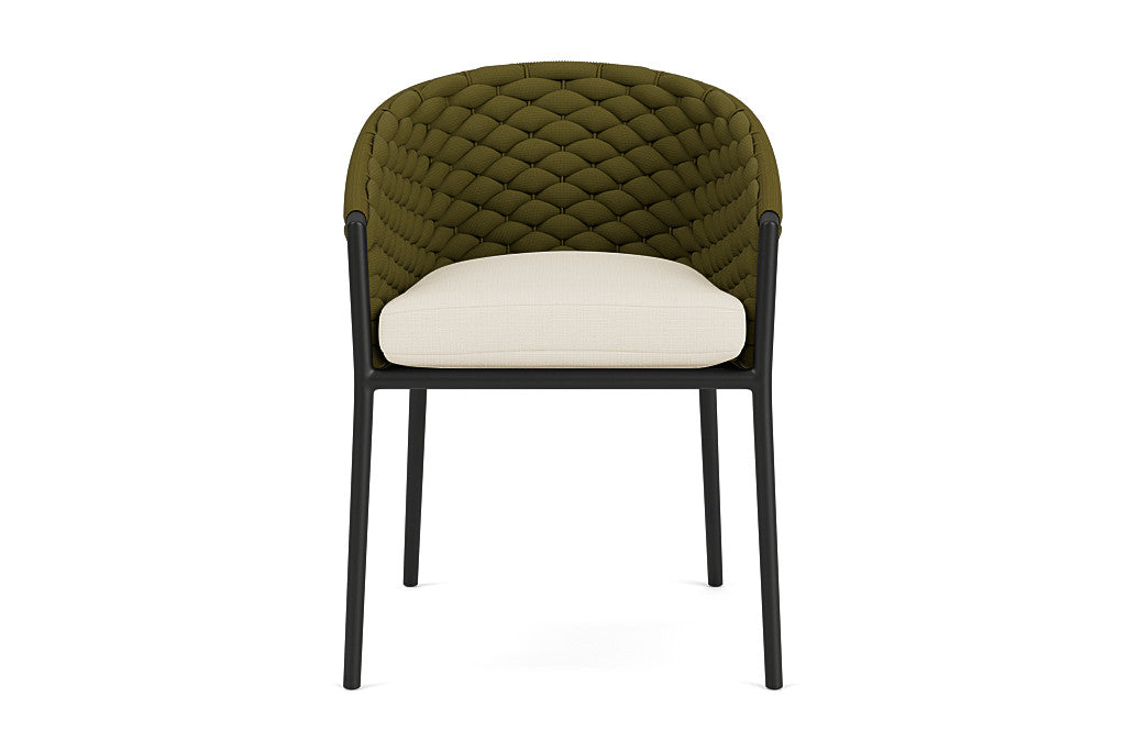 Lloyd Flanders Escape Dining Armchair — Matte Charcoal / Sailcloth Sailor — manufacturer configuration [67823139651678]