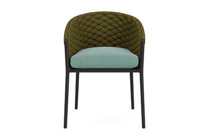 Lloyd Flanders Escape Dining Armchair — Matte Charcoal / Loveboat Mint — manufacturer configuration [67823139291230]