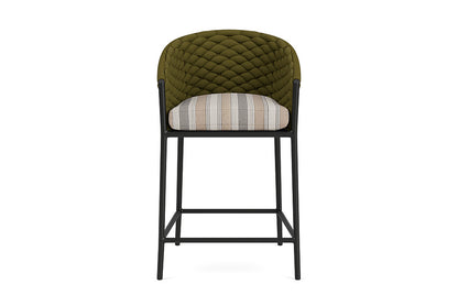Lloyd Flanders Escape Balcony Stool — Matte Charcoal / Purveyor Pewter — manufacturer configuration [67823140896862]