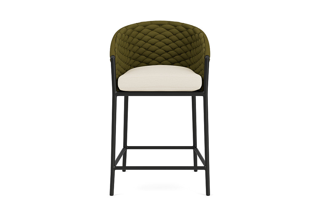Lloyd Flanders Escape Balcony Stool — Matte Charcoal / Sailcloth Sailor — manufacturer configuration [67823140995166]