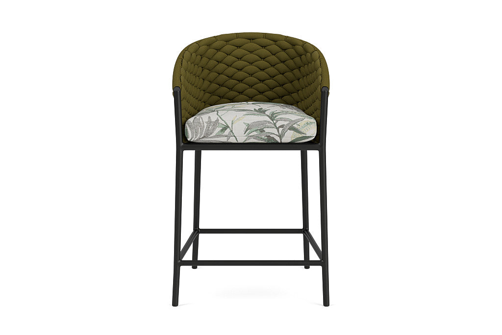 Lloyd Flanders Escape Balcony Stool — Matte Charcoal / Calidora Mist — manufacturer configuration [67823140831326]
