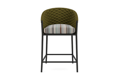 Lloyd Flanders Escape Balcony Stool — Matte Charcoal / Lima Heron — manufacturer configuration [67823141159006]