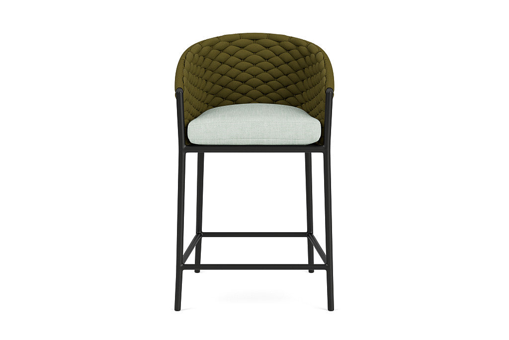 Lloyd Flanders Escape Balcony Stool — Matte Charcoal / Shoshone Mist — manufacturer configuration [67823141027934]