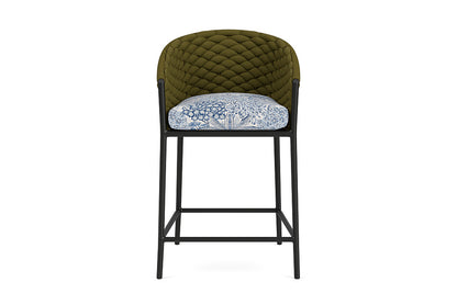 Lloyd Flanders Escape Balcony Stool — Matte Charcoal / Utopia Coastal — manufacturer configuration [67823141060702]
