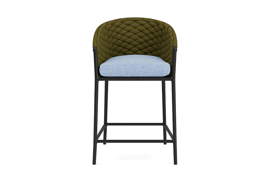 Lloyd Flanders Escape Balcony Stool — Matte Charcoal / Demo Skyway — manufacturer configuration [67823140601950]