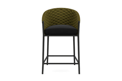 Lloyd Flanders Escape Balcony Stool — Matte Charcoal / Canvas Black — manufacturer configuration [67823141191774]