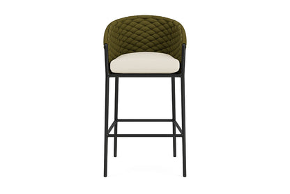 Lloyd Flanders Escape Bar Stool — Matte Charcoal / Sailcloth Sailor — manufacturer configuration [67823141683294]
