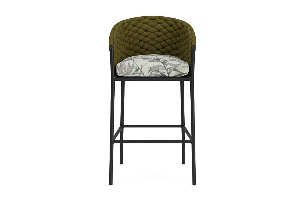 Lloyd Flanders Escape Bar Stool — Matte Charcoal / Calidora Mist — manufacturer configuration [67823141519454]