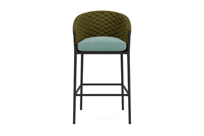 Lloyd Flanders Escape Bar Stool — Matte Charcoal / Loveboat Mint — manufacturer configuration [67823141322846]