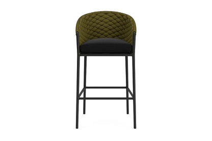 Lloyd Flanders Escape Bar Stool — Matte Charcoal / Canvas Black — manufacturer configuration [67823141879902]