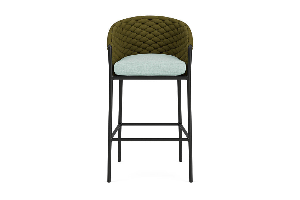 Lloyd Flanders Escape Bar Stool — Matte Charcoal / Demo Mist — manufacturer configuration [67823141814366]