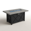 Gas Fire Pit Table Built for Year-Round Gathering, 60,000BTU Heat Output, 42 Inch Rectangular Top, Steel Base